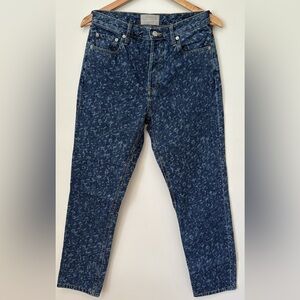 Everlane Women’s 90’s Cheeky Jean Organic Cotton blue leopard patterned